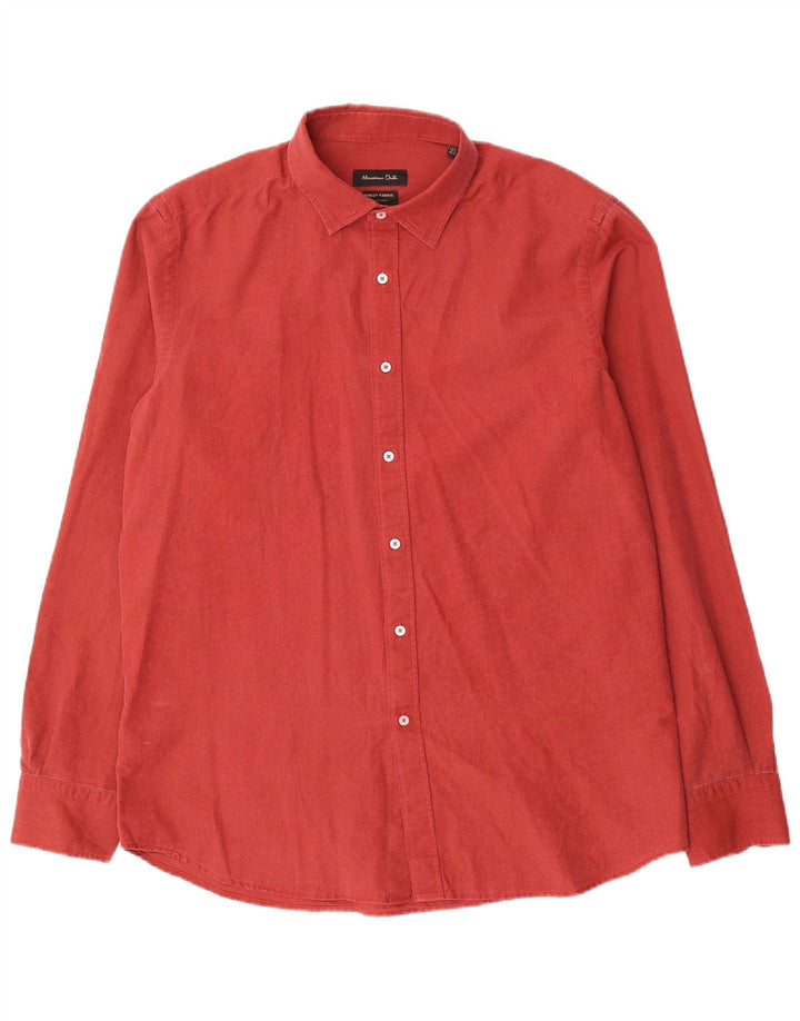 Camicia da uomo Massimo Dutti XL in cotone rosso