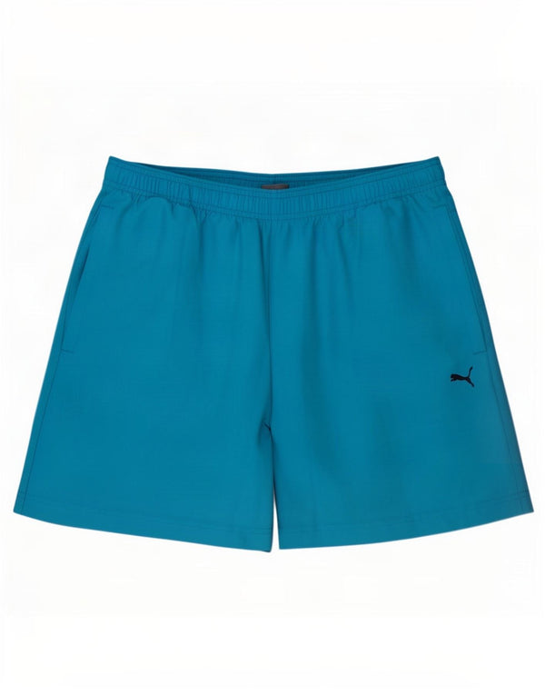 Pantaloncini sportivi grafici da uomo Puma Blu medio
