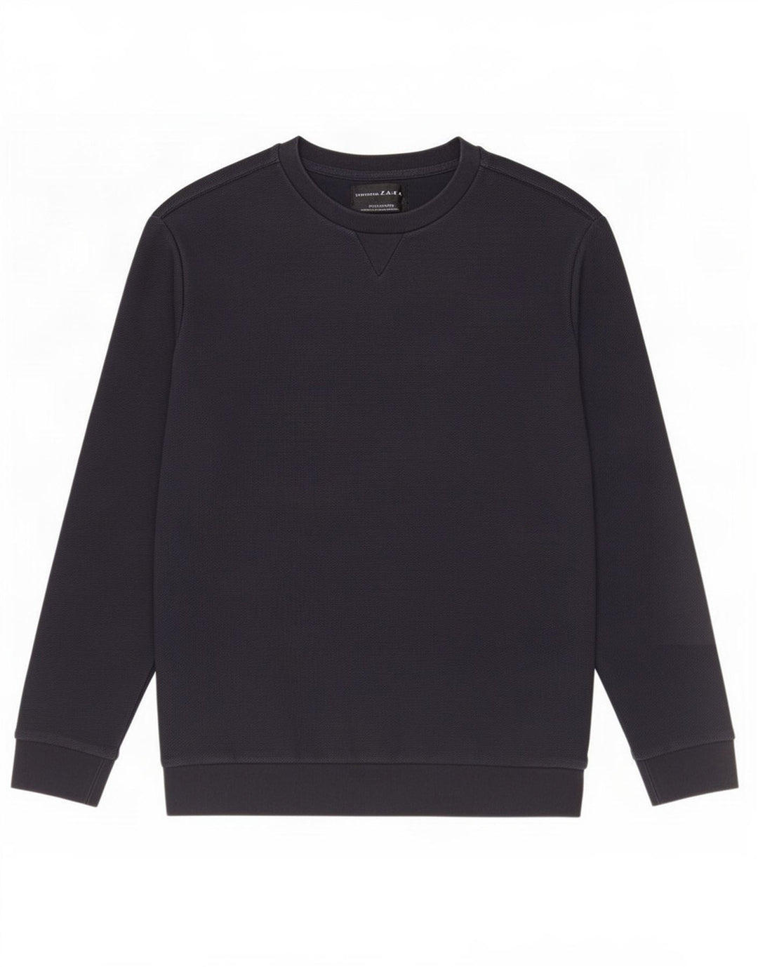 Felpa Zara da uomo in cotone medio blu navy
