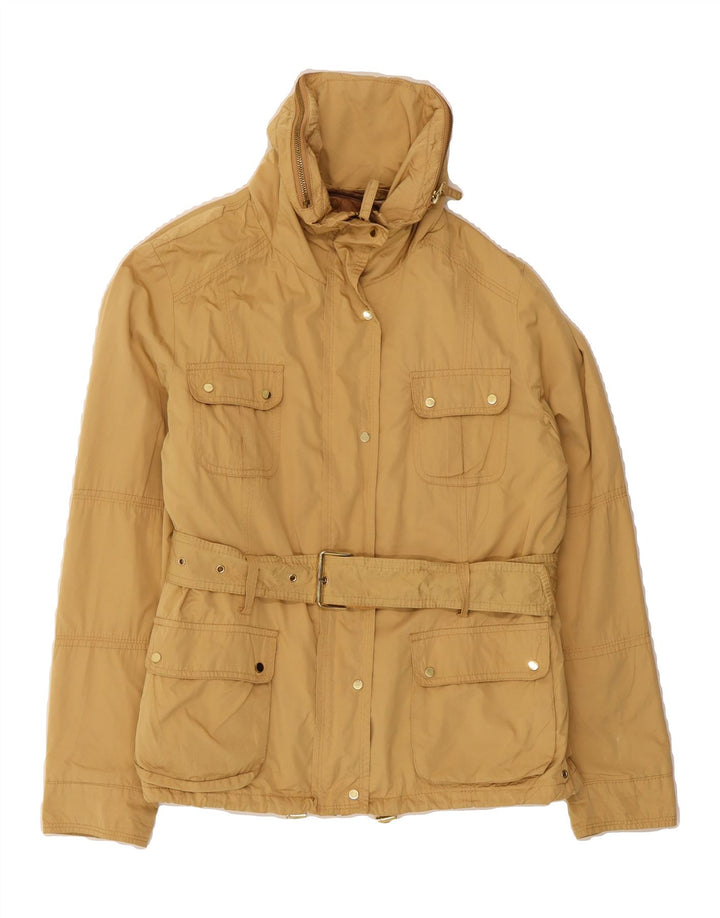 ZARA Womens Utility Jacket UK 16 Large Beige Cotton Vintage Zara and Second-Hand Zara from Messina Hembry 