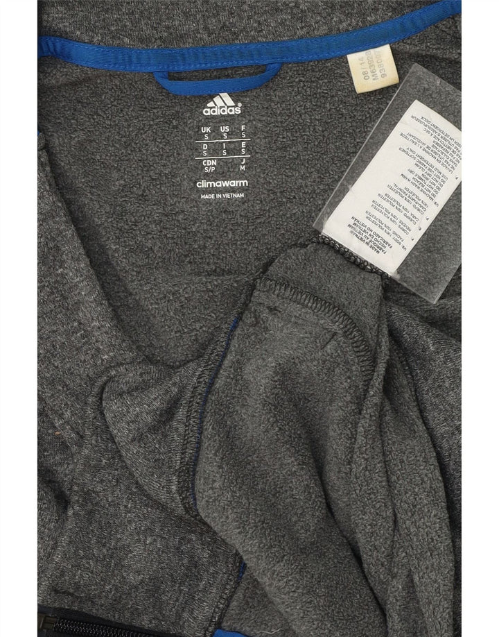 ADIDAS Mens Climawarm Tracksuit Top Jacket Small Grey Polyester Vintage Adidas and Second-Hand Adidas from Messina Hembry 