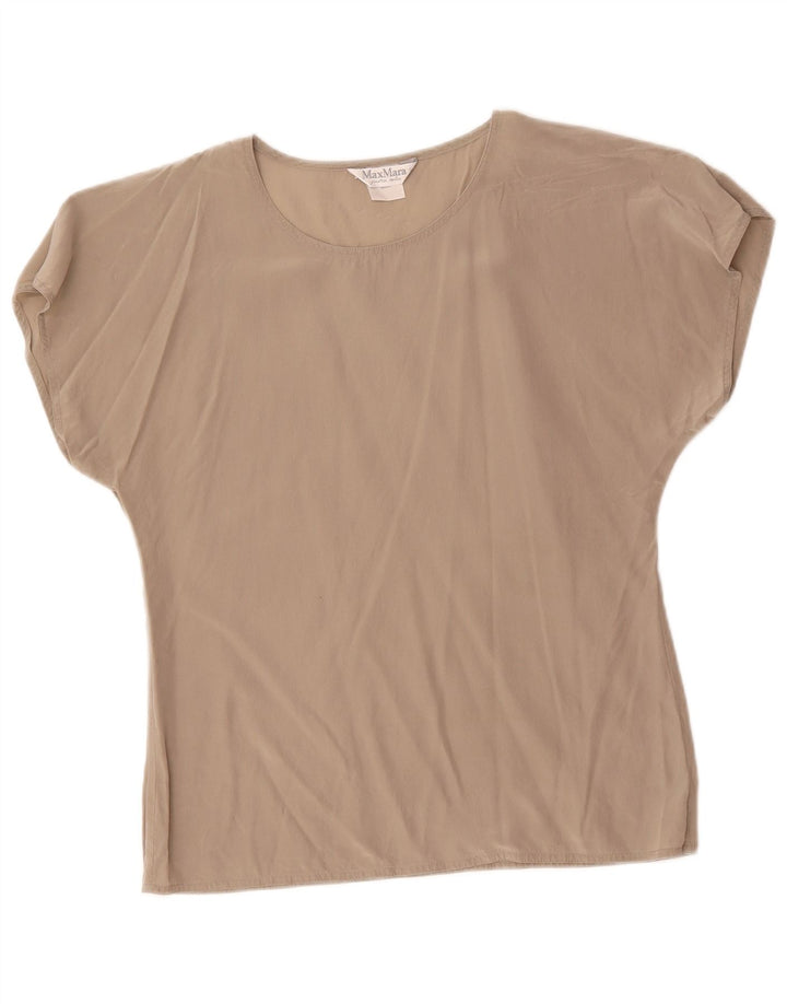 Top camicetta da donna Max Mara UK 12 Seta grigio medio
