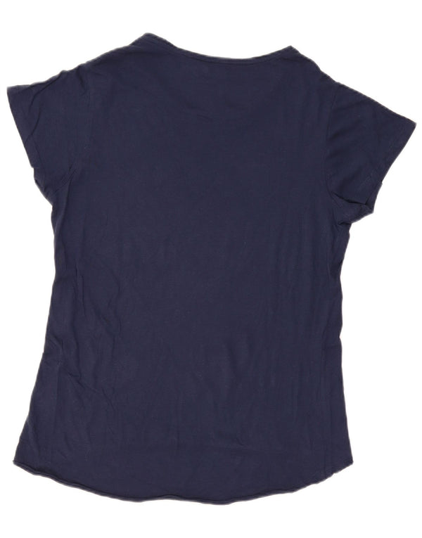 T-shirt grafica da donna Avirex Top UK 18 XL cotone blu navy