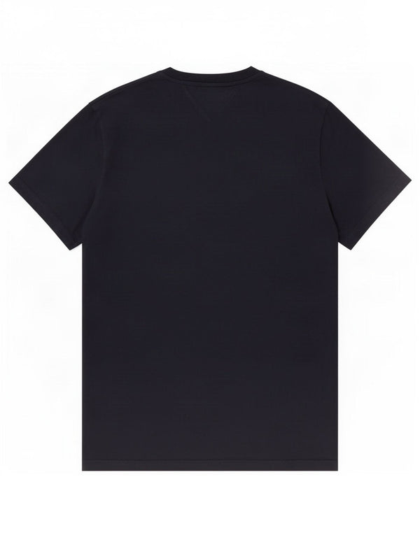 Tommy Hilfiger Mens Graphic T-Shirt Top Medium Navy Blue Colourblock Cotton