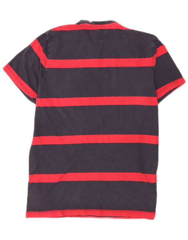 T-shirt grafica da uomo Jack Wills Top grande in cotone a righe blu navy