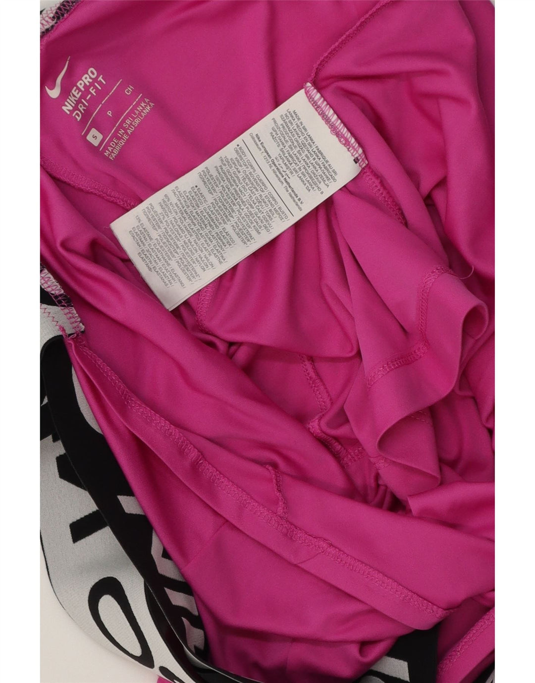 Canotta grafica Nike Dri Fit da donna UK 10 Small Rosa Poliestere color block