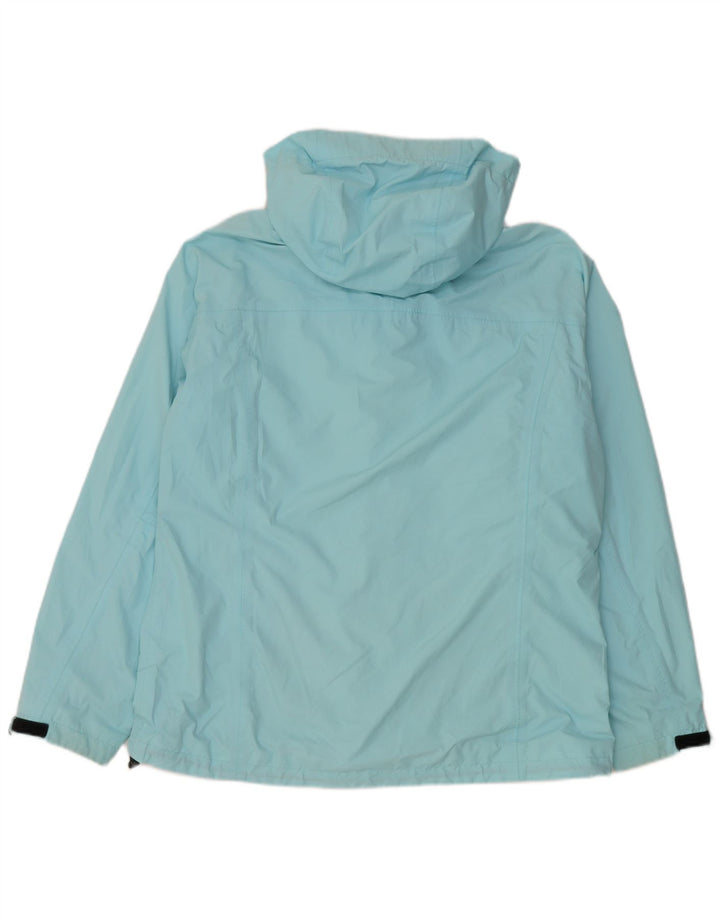 Giacca antipioggia da donna Adidas Clima Proof con cappuccio UK 16 Large Blu Poliestere