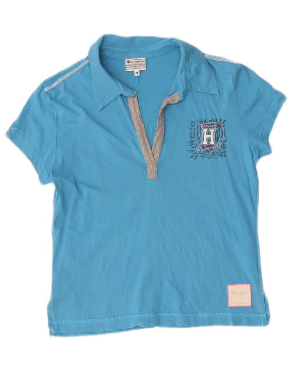 Polo da donna Champion dell'Università di Harvard UK 12 cotone blu medio