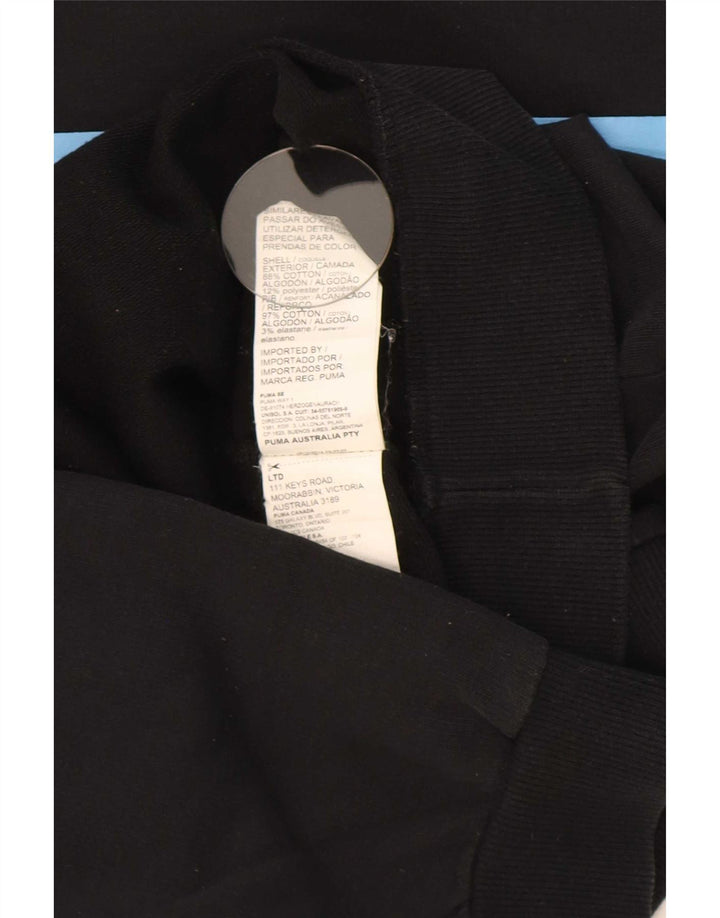 Felpa da uomo Puma Maglione grande in cotone color block nero