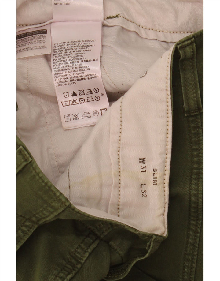 Pantaloni cargo slim da uomo Levi's W31 L30 in cotone verde