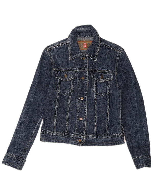 Giacca in denim corto da donna Stefanel UK 12 medio blu navy