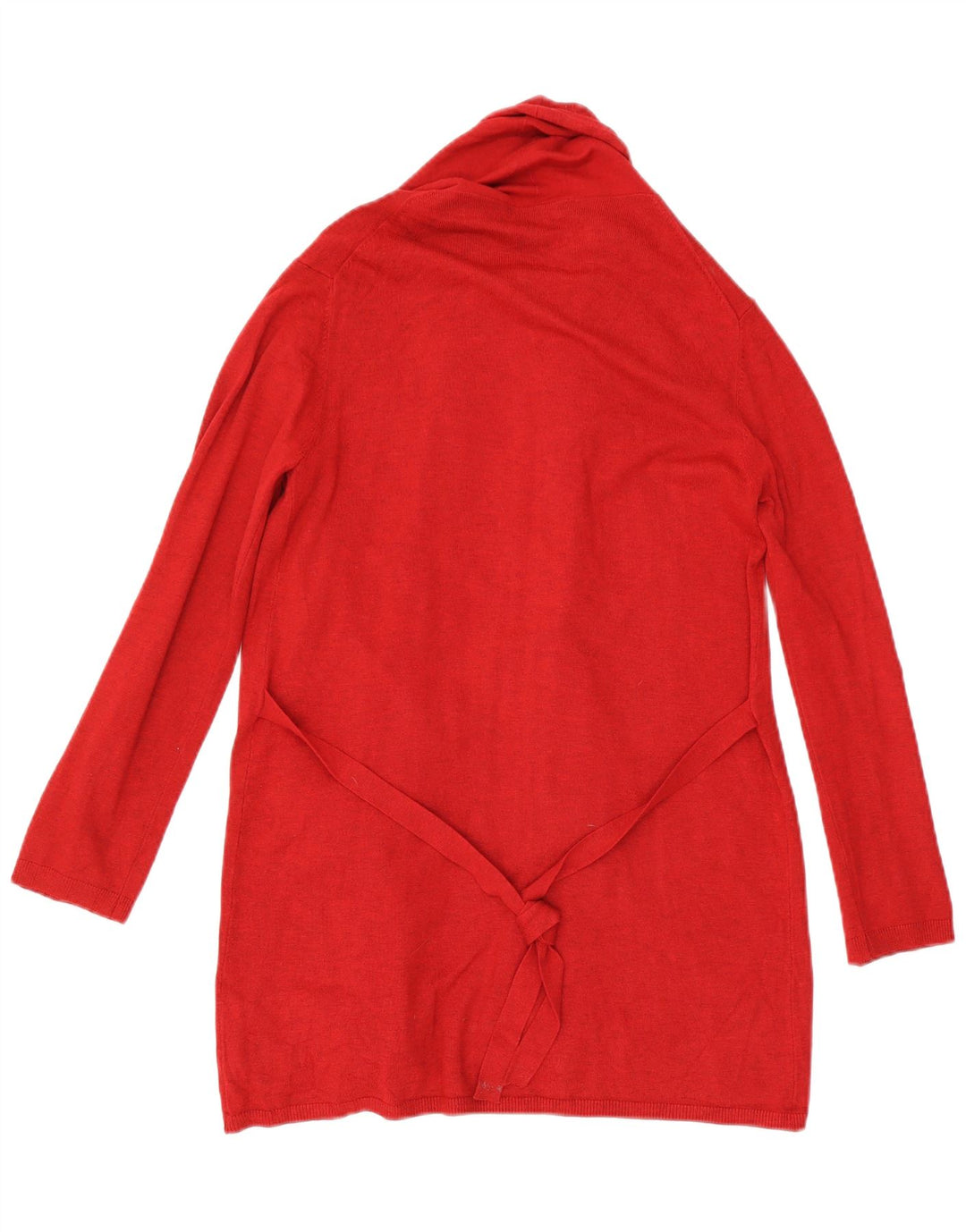 Maglione cardigan aperto lungo da donna Zara UK 12 Viscosa rossa media