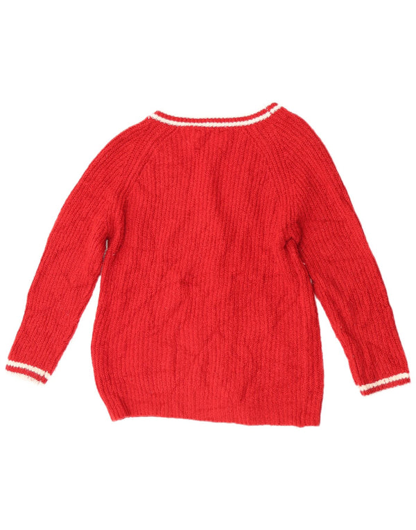 Maglione cardigan per ragazze Zara 9-10 anni rosso acrilico