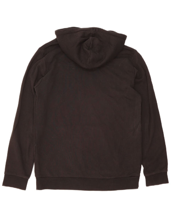Adidas Mens Graphic Hoodie Jumper Medium Black Cotton