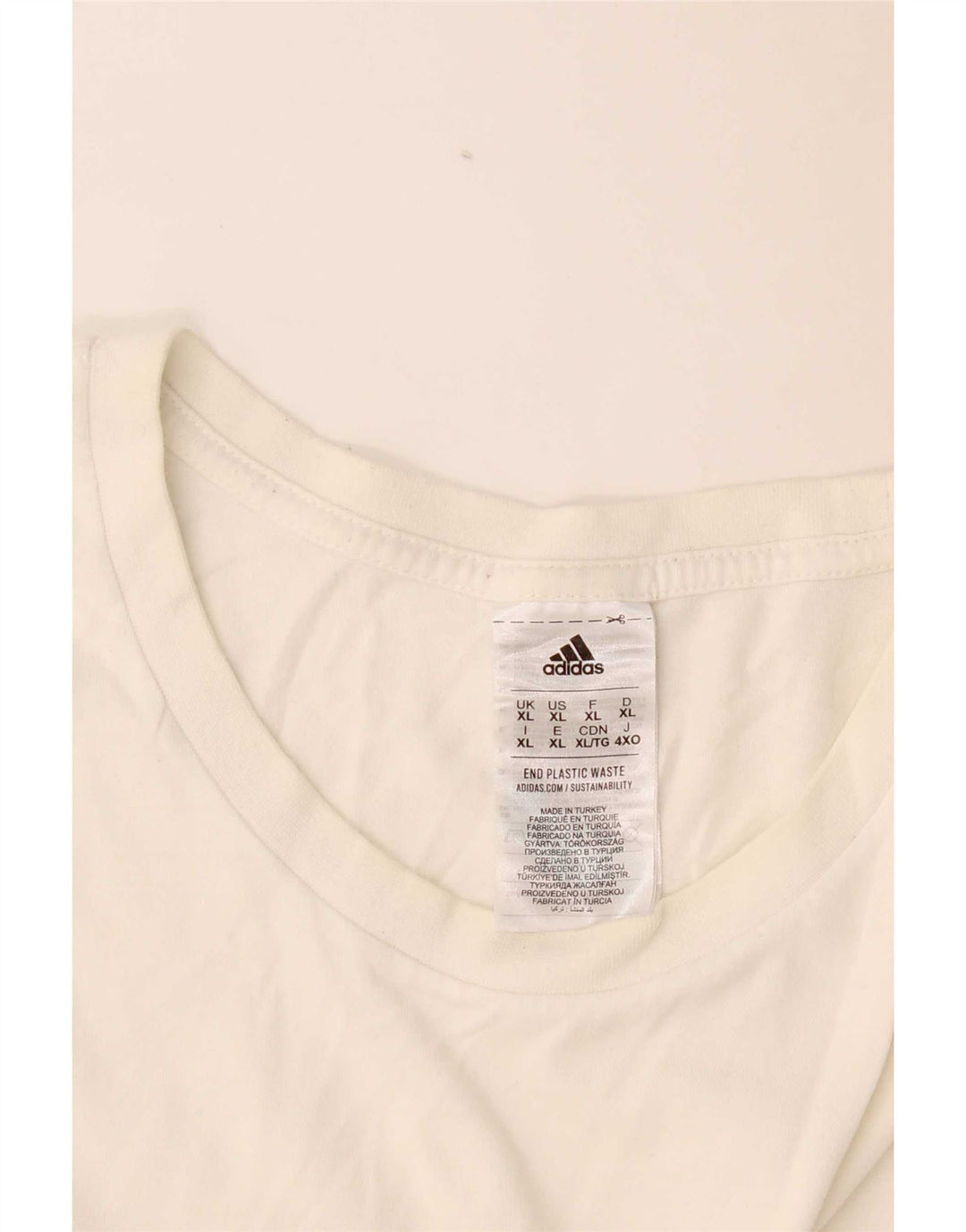 T-shirt grafica da uomo Adidas Top XL in cotone bianco