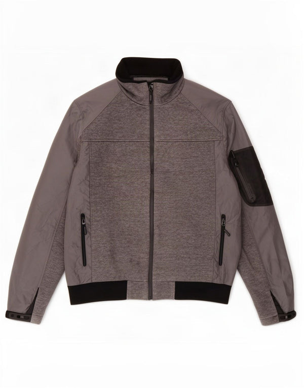 Giubbotto bomber da uomo Zara UK 44 2XL Poliestere color block grigio