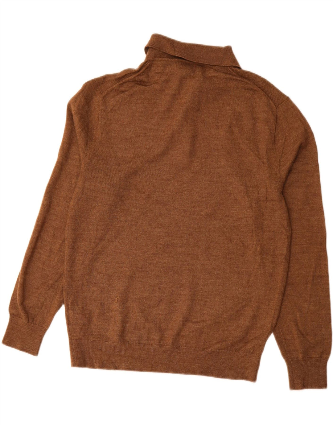 J. CREW Maglione da uomo con collo alto in acrilico marrone medio