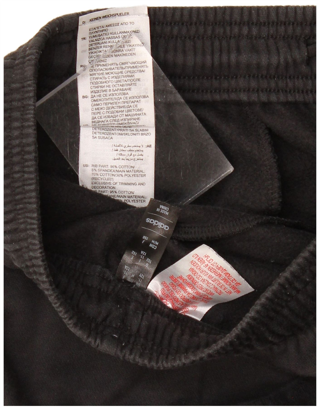 Pantaloni da tuta ADIDAS da ragazzo Joggers 11-12 anni in cotone nero