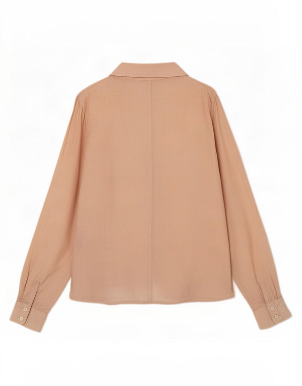 Gant Camicia da donna con volant sul davanti UK 16 Grande lino beige