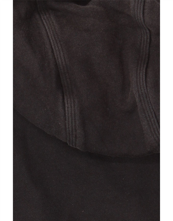 Felpa con cappuccio e zip Nike da uomo piccola in cotone nero