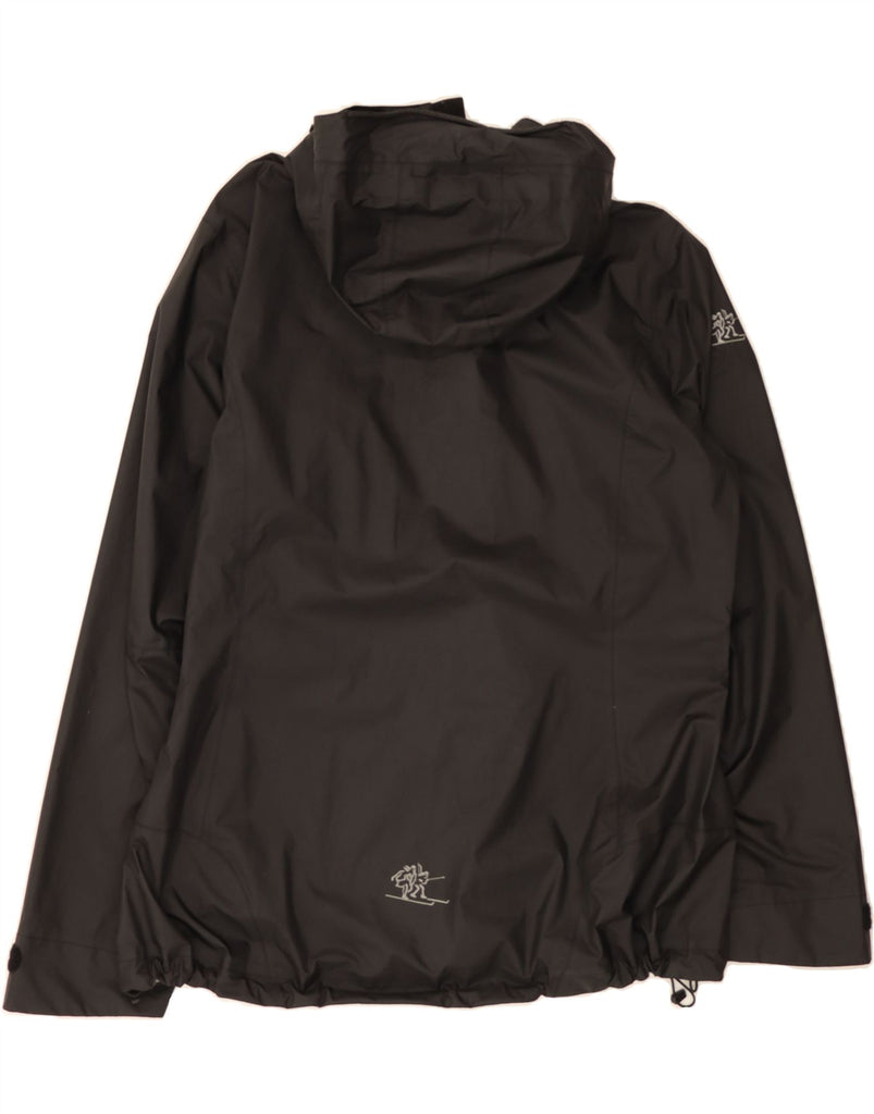 BERGANS Womens Oversized Hooded Rain Jacket UK 18 XL Black Polyester Vintage Bergans and Second-Hand Bergans from Messina Hembry 