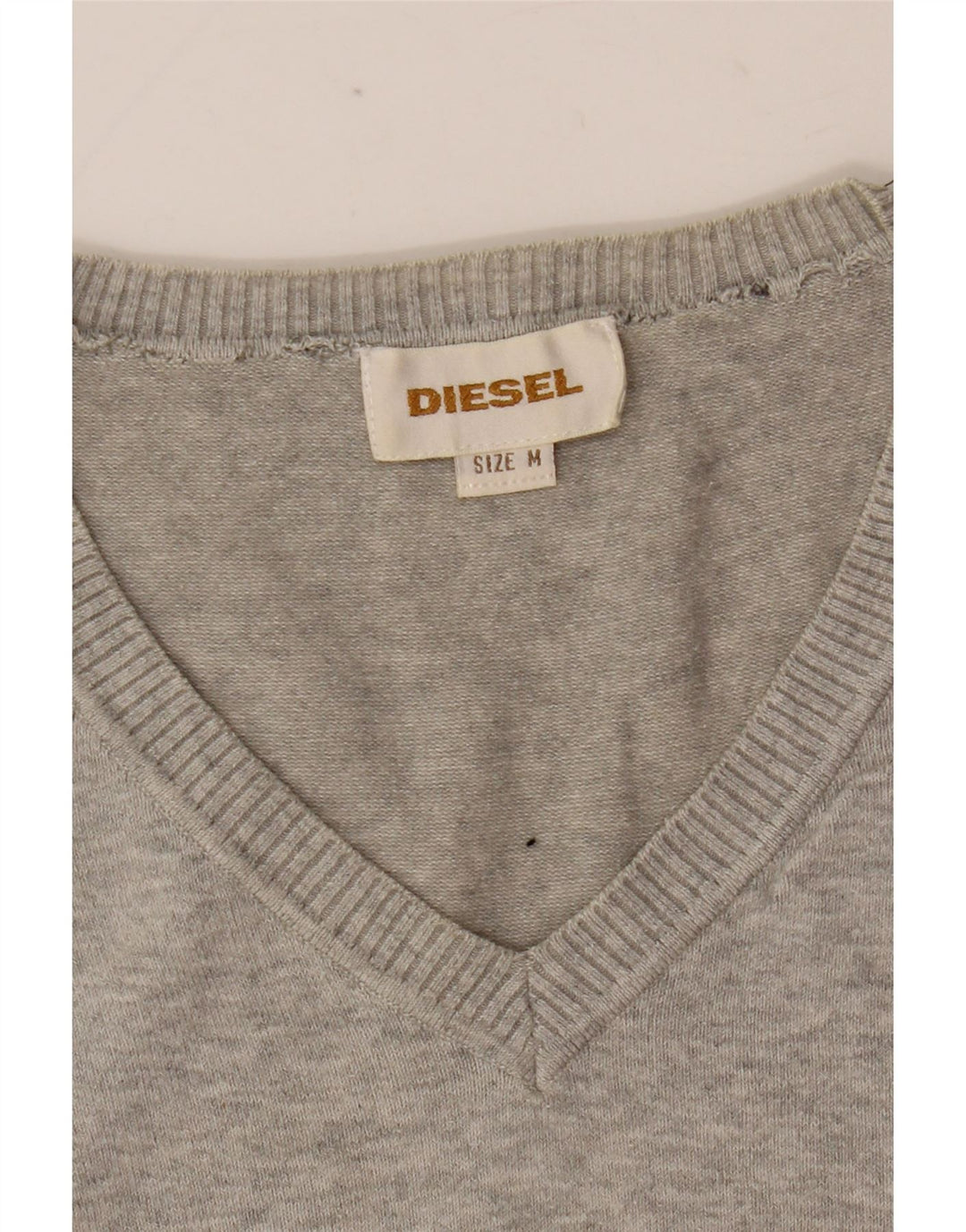 Maglione maglione con scollo a V da donna Diesel UK 14 Grigio medio
