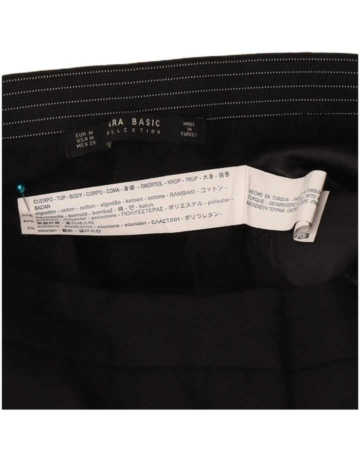 Pantaloni chino slim da donna Zara medi W28 L28 cotone nero