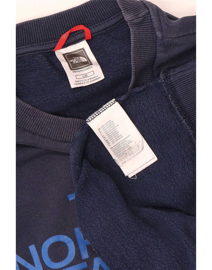 Felpa da uomo The North Face con vestibilità regolare grafica Maglione grande blu navy
