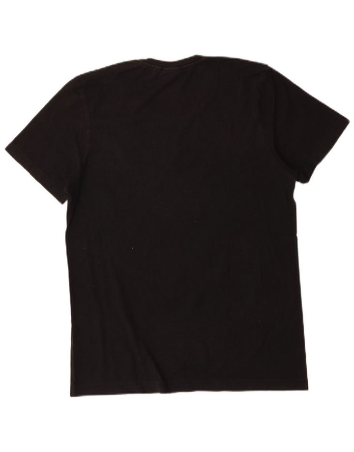 T-shirt grafica da uomo Adidas Top in cotone nero medio