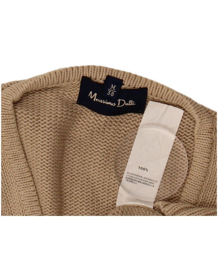 MASSIMO DUTTI Maglione da uomo con scollo a V EU 38 Cotone beige medio