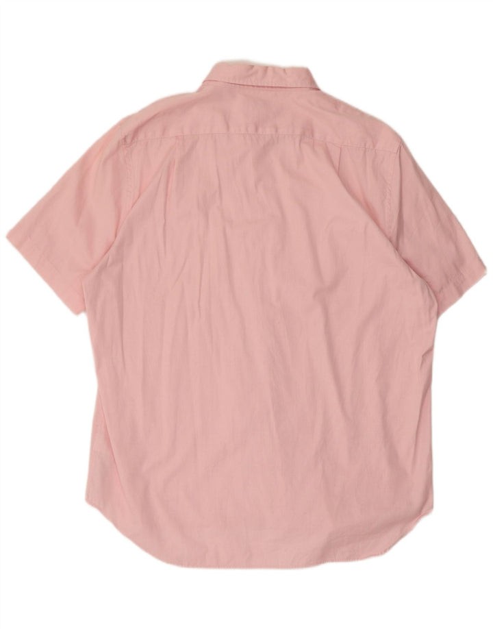 Camicia LACOSTE da uomo a maniche corte vestibilità regolare taglia 44 XL cotone rosa