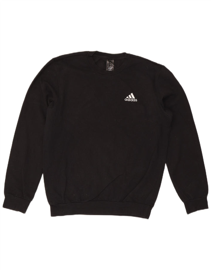 Felpa da uomo ADIDAS maglione medio cotone nero