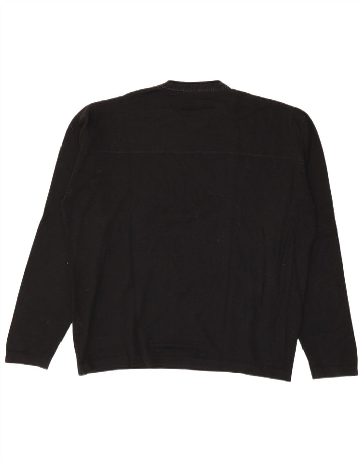 Maglione maglione girocollo da uomo Zara XL in lana nera