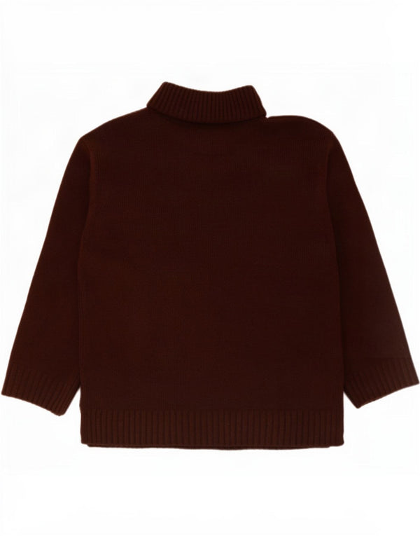 Marks & Spencer Womens Roll Neck Jumper Sweater UK 14 Medium Burgundy