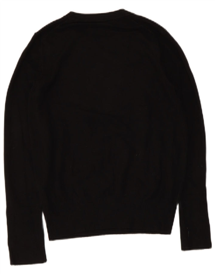 Maglione maglione con scollo a barca da donna Zara UK 12 medio nero