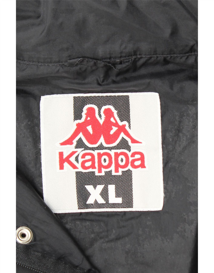 Giacca a vento grafica da uomo KAPPA UK 42 XL nylon nero