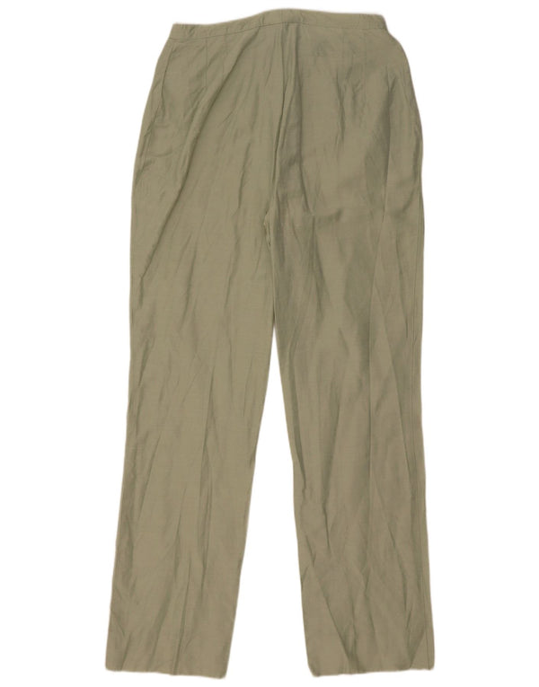 Pantaloni casual dritti da donna Max & Co. UK 14 Large W34 L31 Lino verde