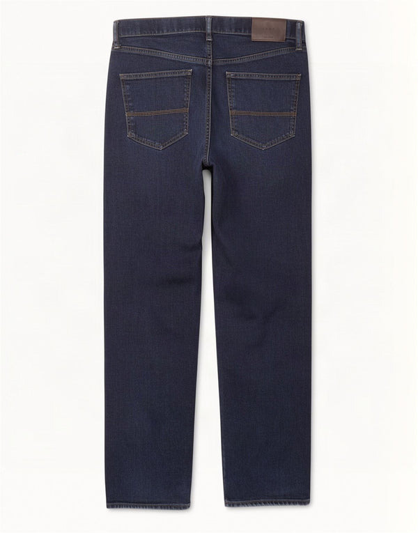Jeans dritti da uomo Marks & Spencer W34 L33 cotone blu navy