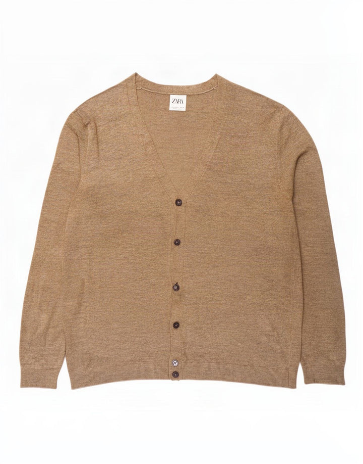 Maglione cardigan da uomo Zara grande beige