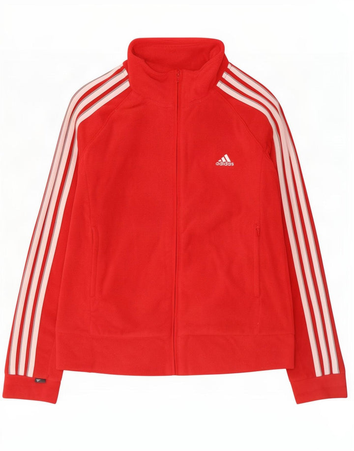Giacca in pile da donna Adidas UK 14 media rossa