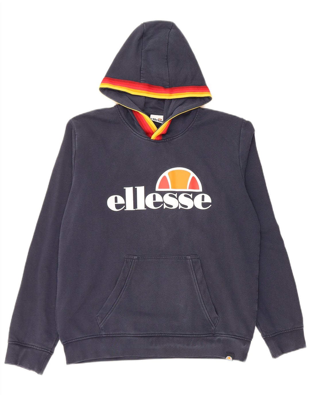 Maglione con cappuccio grafico per ragazzi ELLESSE 15-16 anni in cotone blu navy