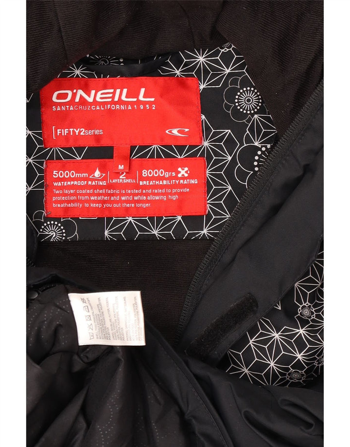 Giacca antipioggia con cappuccio da donna O'Neal UK 14 Poliestere geometrico nero medio