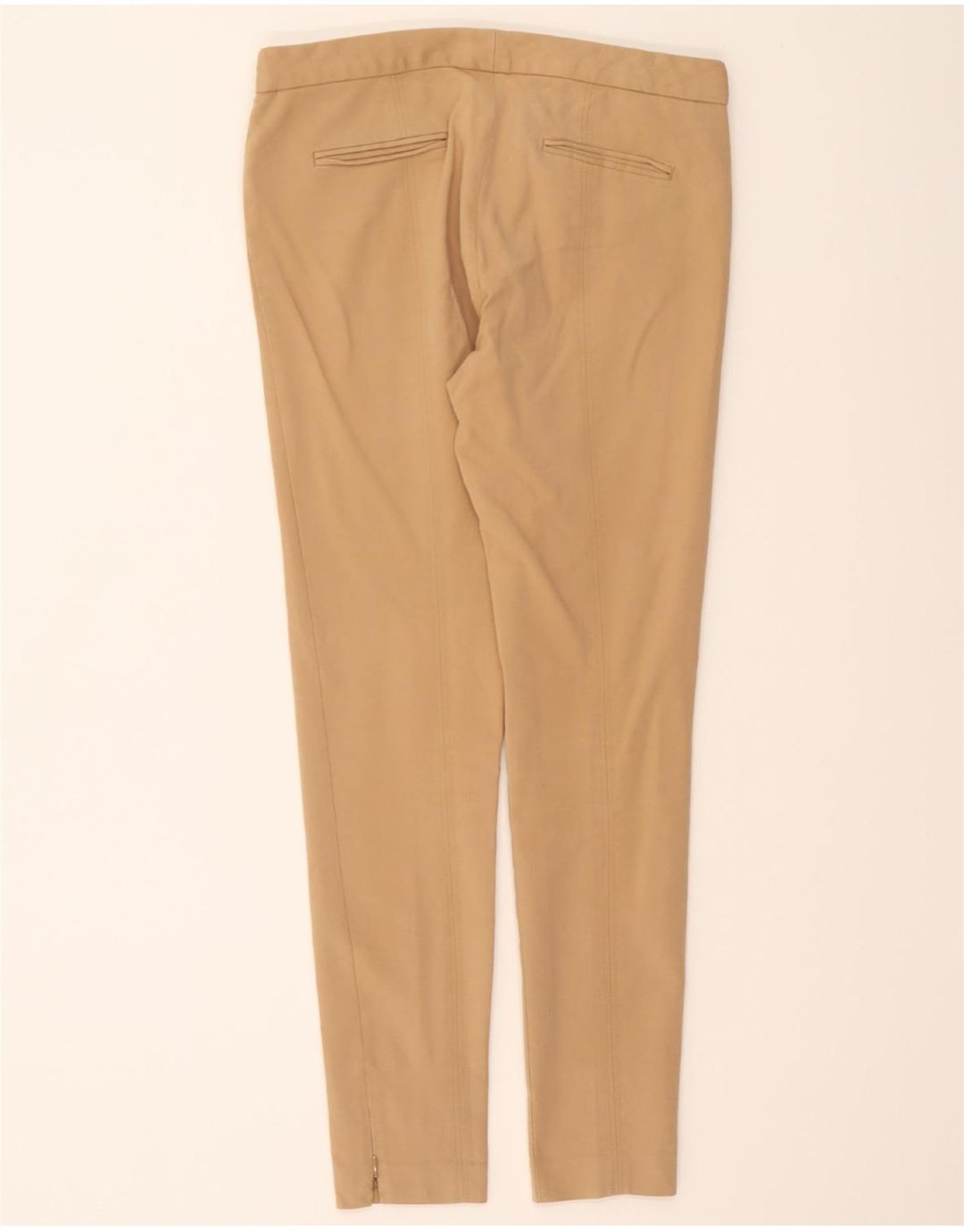 MASSIMO DUTTI Womens Slim Casual Trousers W30 L29 Beige Cotton Vintage Massimo Dutti and Second-Hand Massimo Dutti from Messina Hembry 