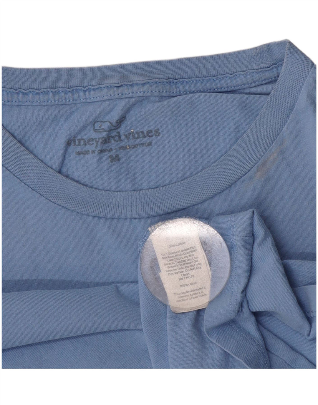 T-shirt grafica da uomo Vineyard Vines Top in cotone blu medio