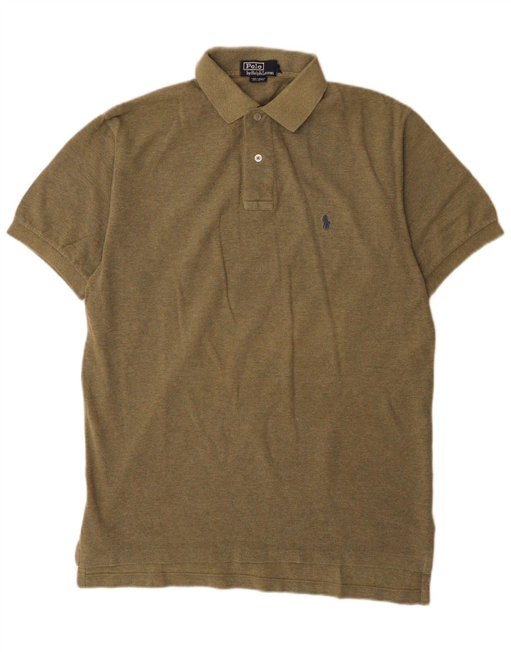 Polo Ralph Lauren da uomo in cotone kaki medio
