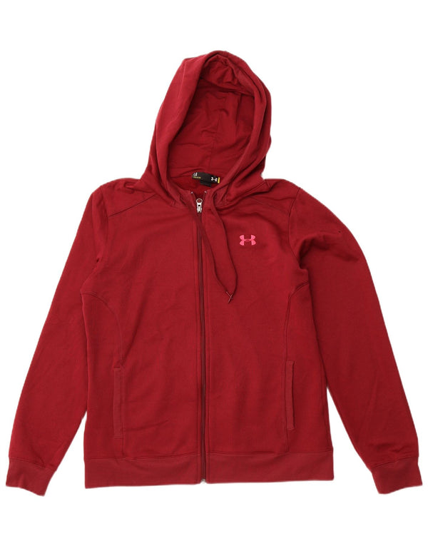 Felpa con cappuccio e zip da donna UNDER ARMOUR UK 16 Large Bordeaux Poliestere