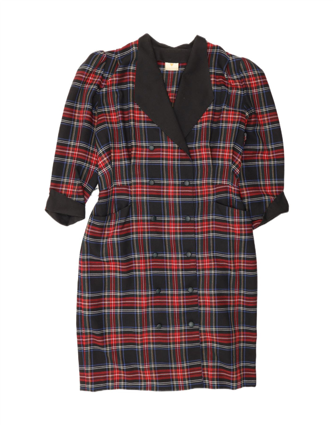 Abito tubino da donna Adler UK 16 Grande poliestere a quadri multicolore