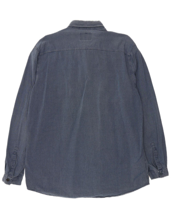 ARMANI JEANS Camicia Uomo XL Cotone Blu