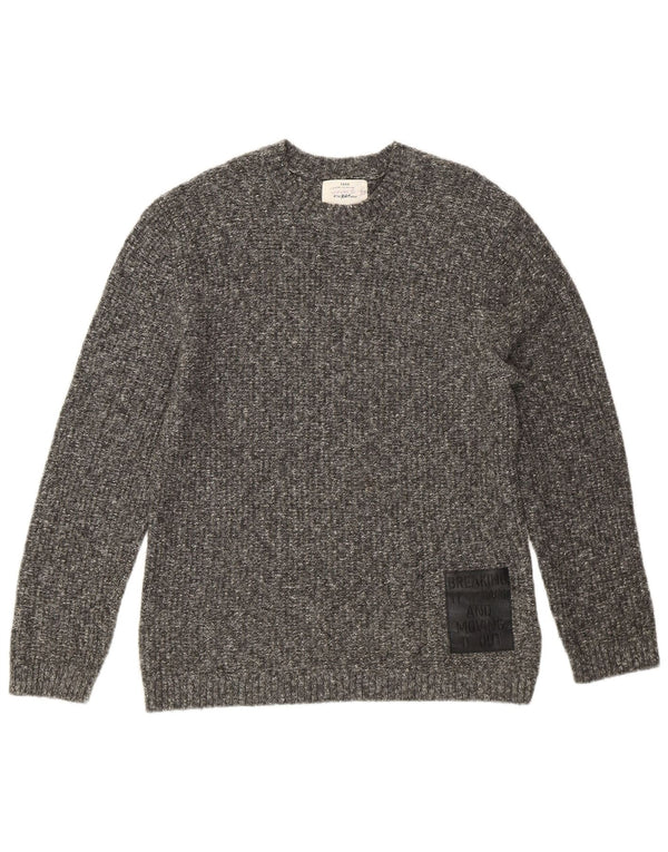 Maglione girocollo da bambino Zara 11-12 anni in cotone mélange grigio
