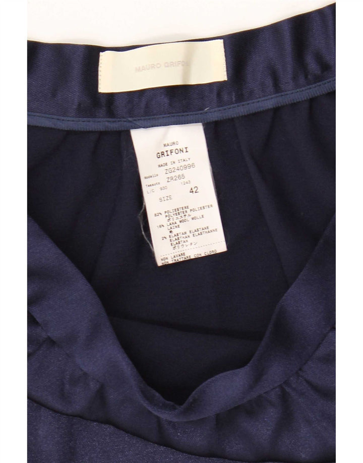 Minigonna Donna Mauro Grifoni IT 42 Media W32 Blu Navy Poliestere